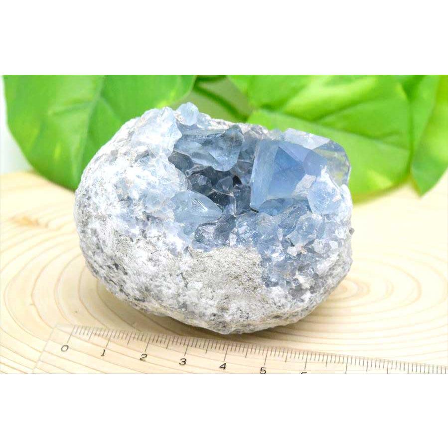 セレスタイト 天青石 クラスター (約370g) 原石 マダガスカル産 群晶