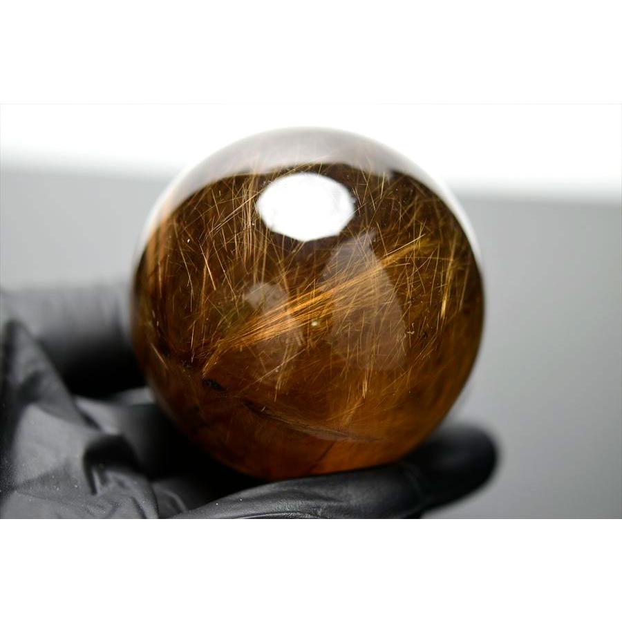 ゴールドルチルクォーツ ルチル 丸玉 (約62mm珠) 原産地より直輸入