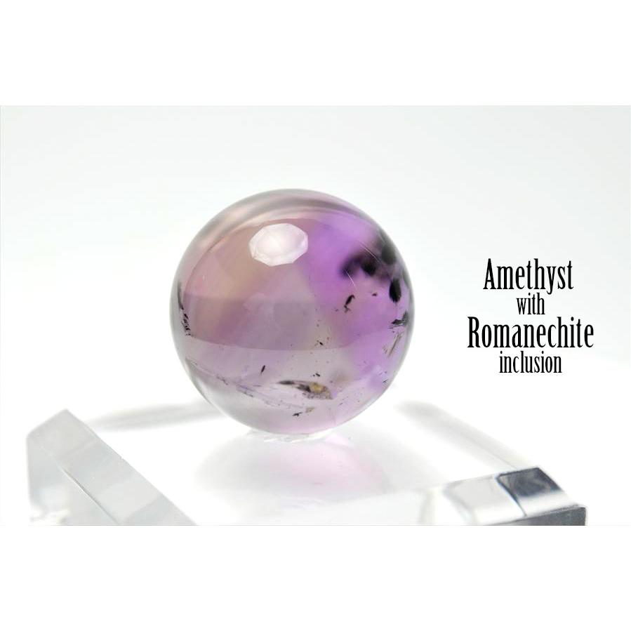 ロマネサイトインアメジスト ファントム 丸玉 (約30mm珠) ブラジル産