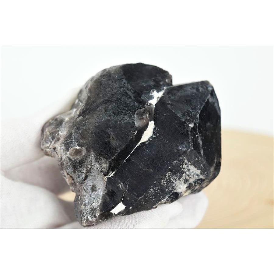 黒水晶 モリオン クラスター 約496g 原石 中国 山東省五蓮産 単結晶