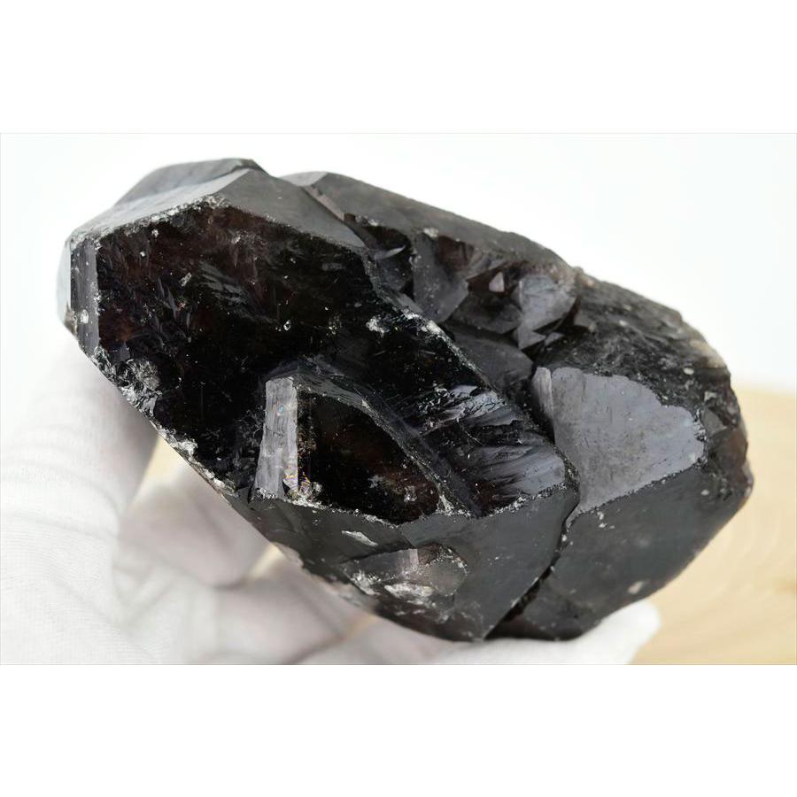 黒水晶 モリオン クラスター 約689.5g 原石 中国 山東省五蓮産 単結晶