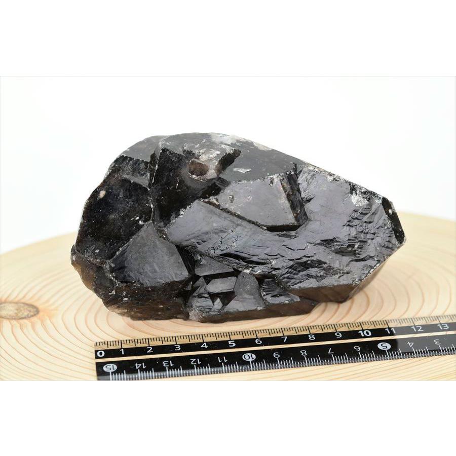 中国産　モリオン水晶　クラスター　黒水晶 黒水晶 モリオン クラスター 約689.5g 原石 中国 山東省五蓮産 単結晶