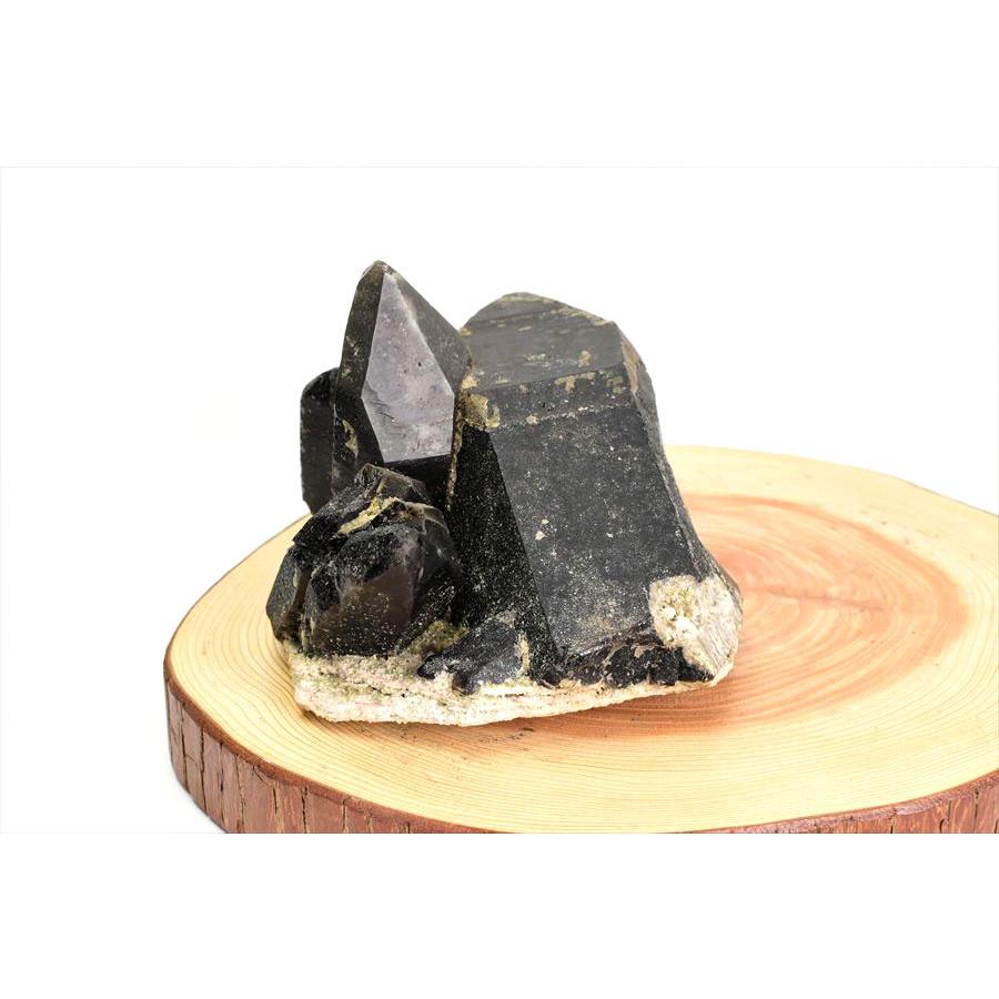 希少！山東省産 モリオンクラスター ★ 魔除け、邪気祓い ★ 自立 黒水晶 モリオン クラスター 約1.8kg 原石 中国 山東省五蓮産 単結晶