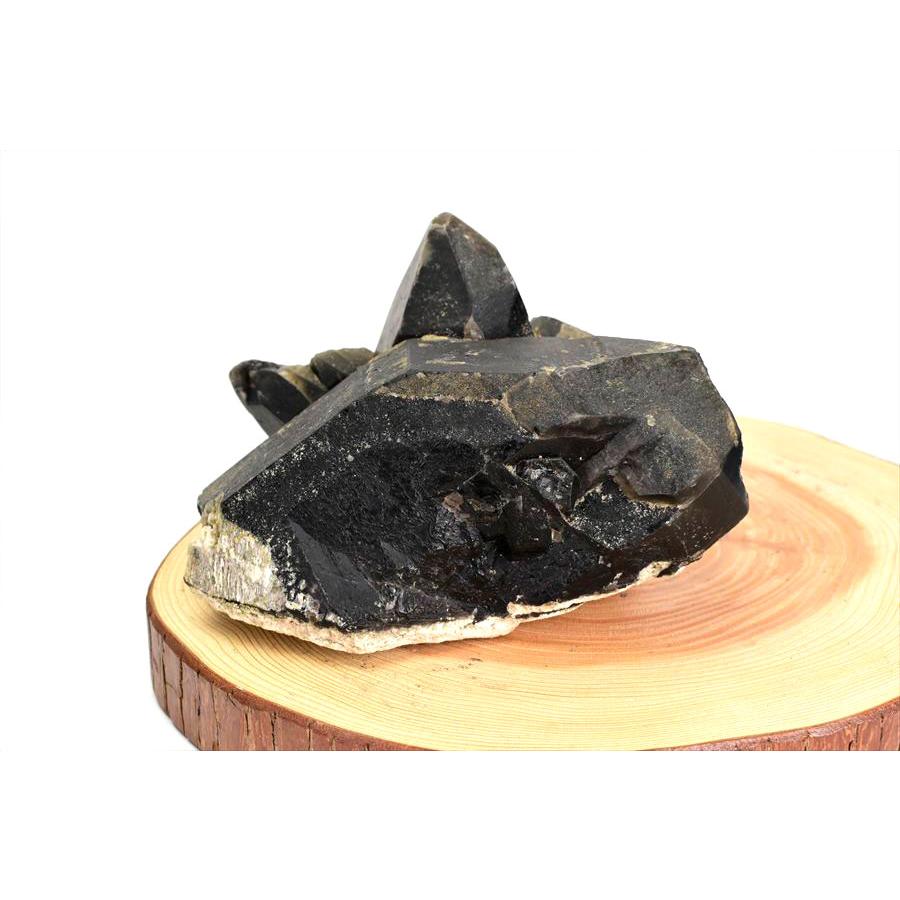 黒水晶 モリオン クラスター 約1.8kg 原石 中国 山東省五蓮産 単結晶