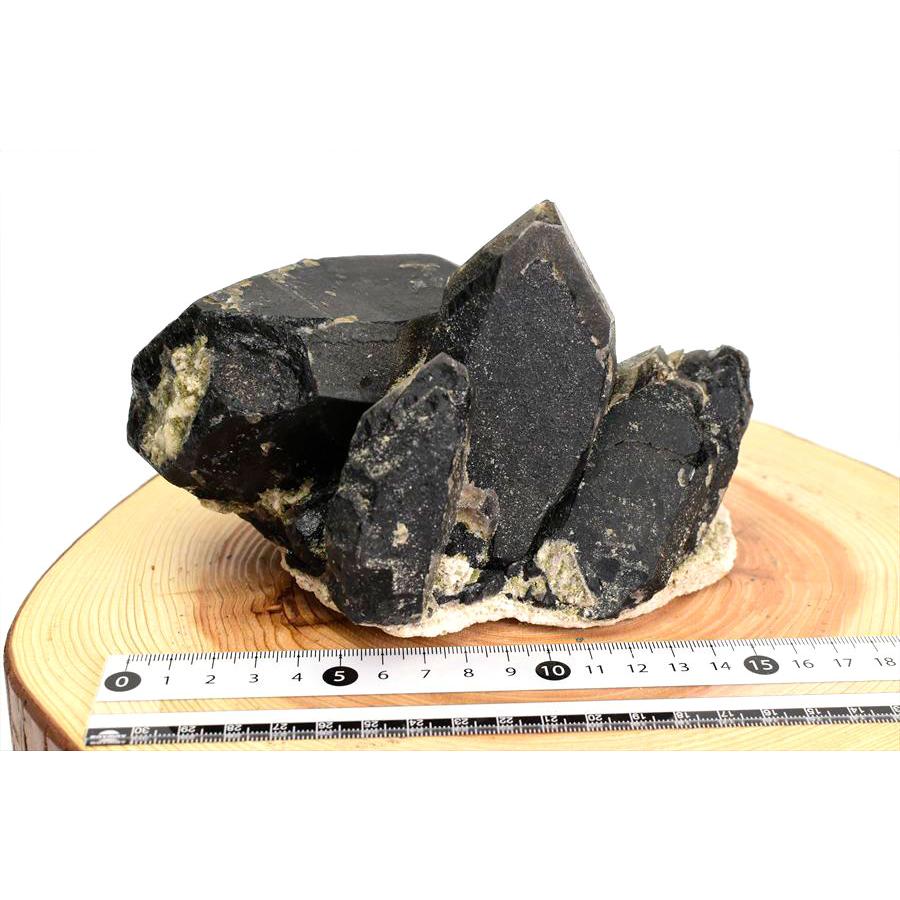 黒水晶 モリオン クラスター 約1.8kg 原石 中国 山東省五蓮産 単結晶