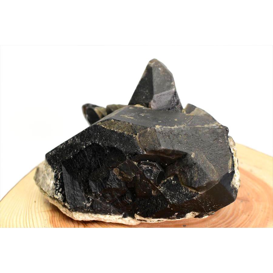 黒水晶 モリオン クラスター 約1.8kg 原石 中国 山東省五蓮産 単結晶