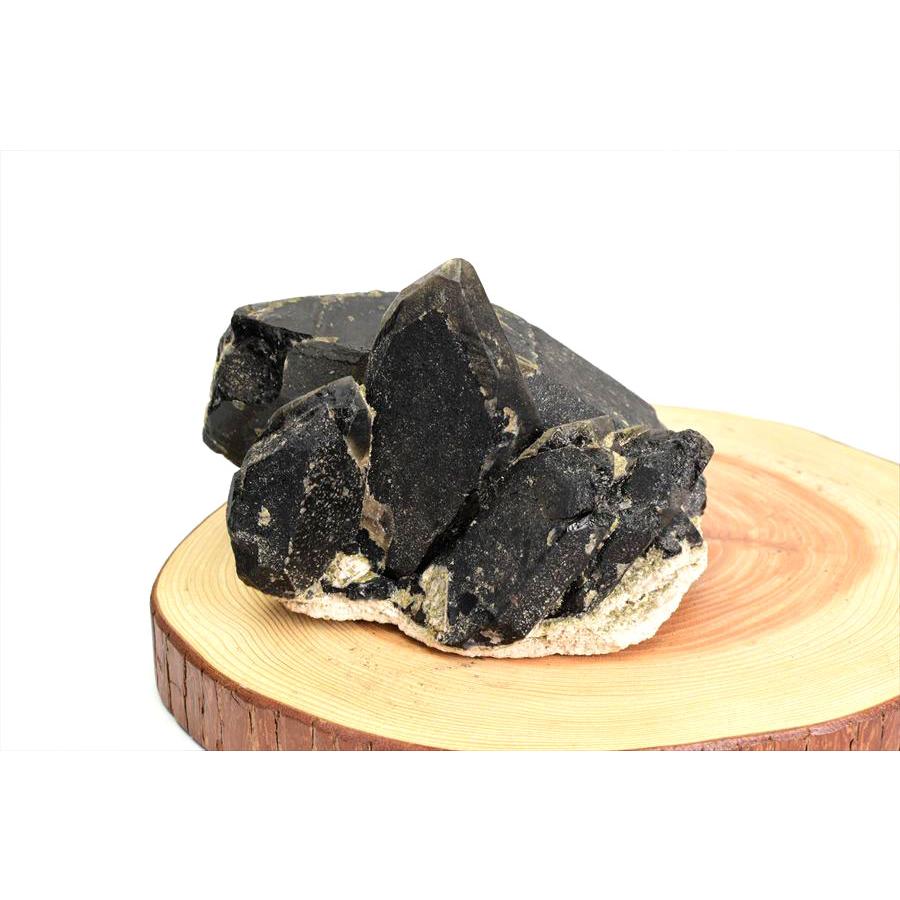 黒水晶 モリオン クラスター 約1.8kg 原石 中国 山東省五蓮産 単結晶