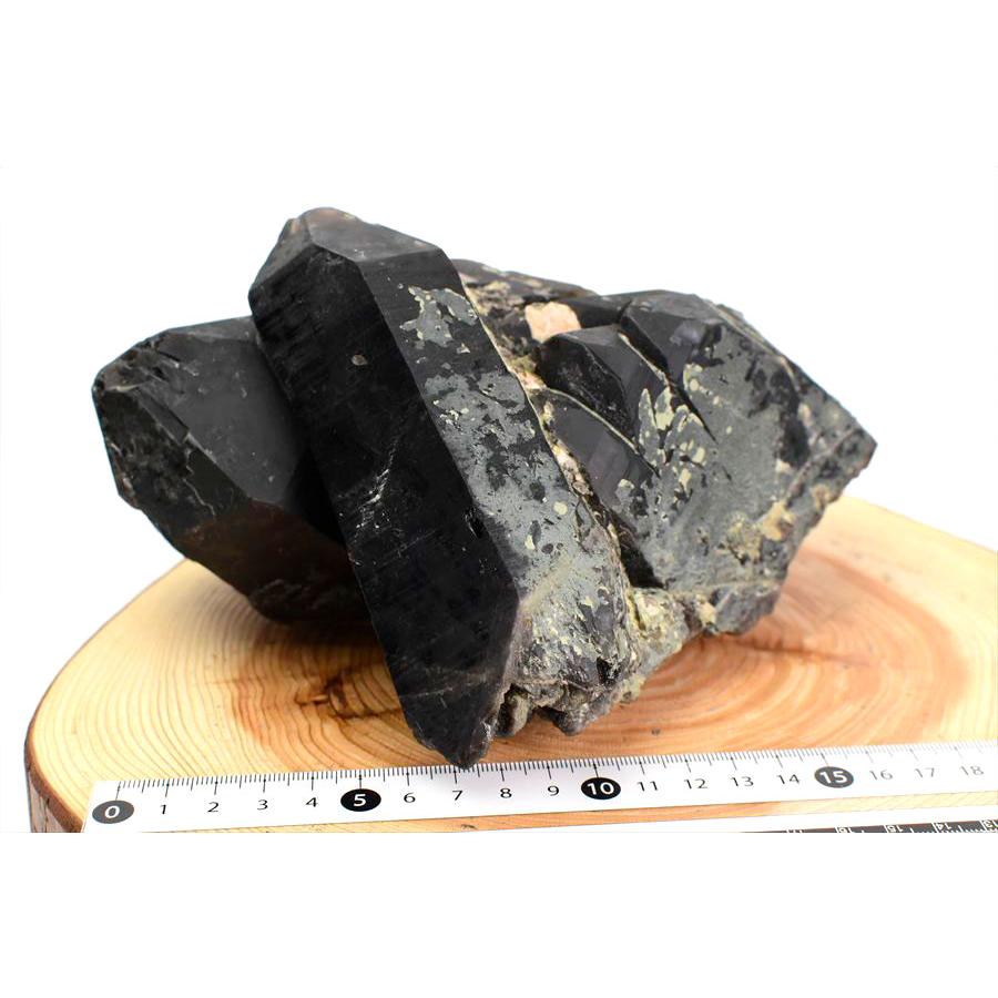 黒水晶 モリオン クラスター 約2.34kg 原石 中国 山東省五蓮産 単結晶