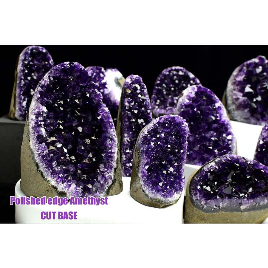 アメジストクラスター 天然石 重さで選べる 厳選 アメジスト クラスター カットベース (約900g