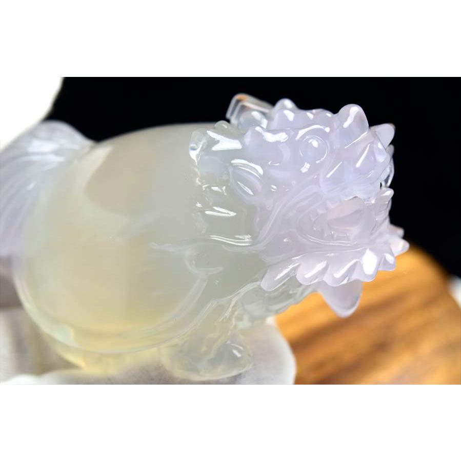 正財運 フローライト 蛍石 龍亀 ロングイ彫刻 置物 (約361.5g) マルチ