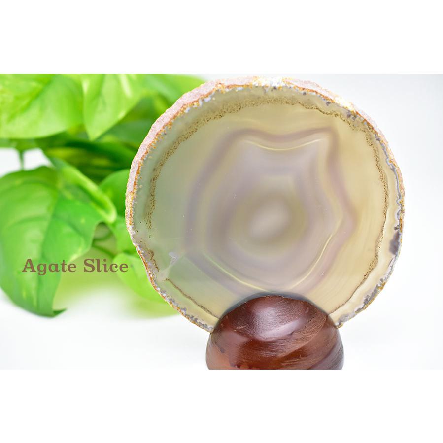 アゲート 瑪瑙 スライス (約180.1g／約132.5mm) 中判サイズ ブラジル産