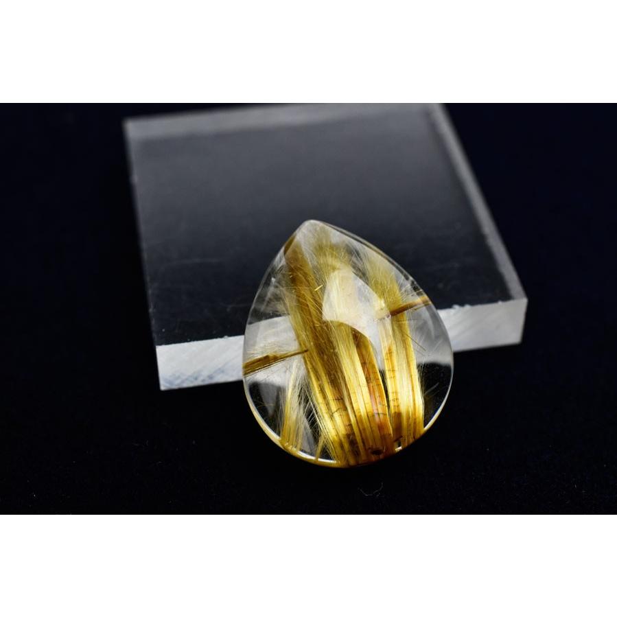 ゴールドルチルクォーツ カボション ルース タンブル ◇ブラジル産◇約  