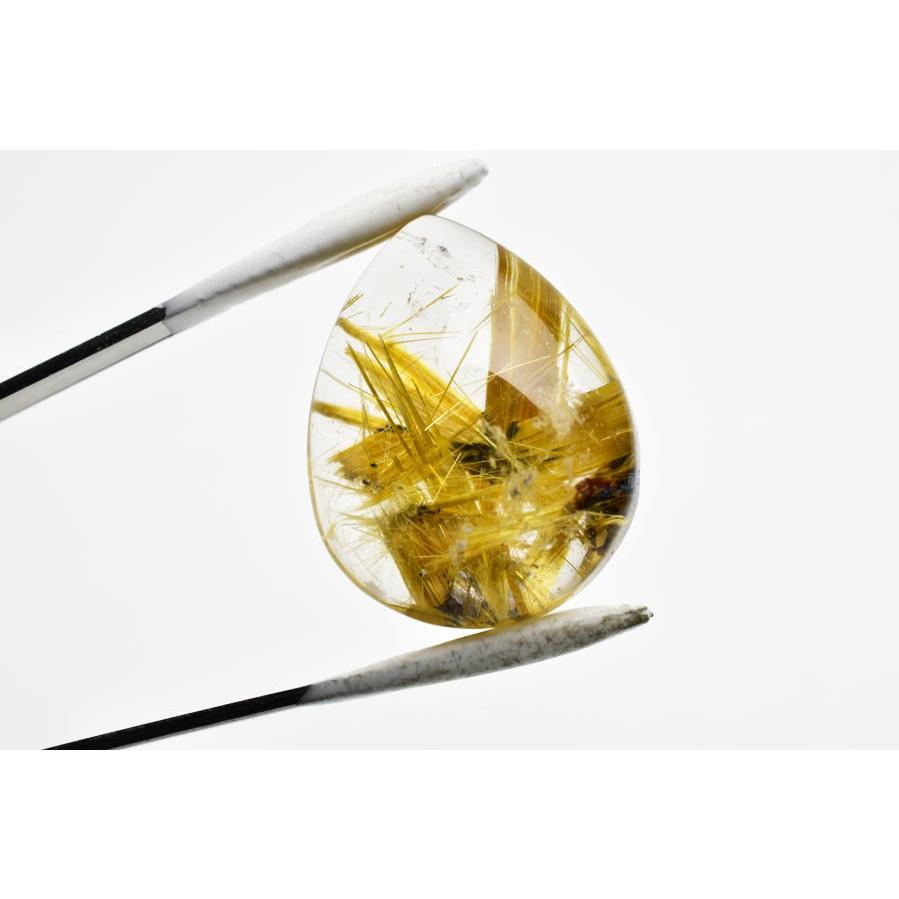 ゴールドルチルクォーツ カボション【約4.3g】ルース タンブル  