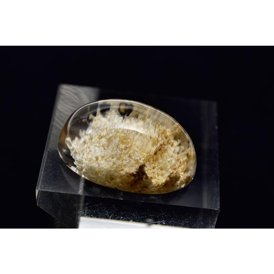 ホワイトガーデンクォーツ (約5.3g) カボション ルース タンブル 水晶