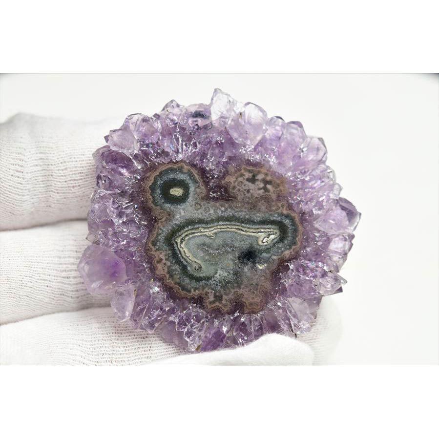 フラワーアメジスト スライス スタラクタイト 原石 ウルグアイ