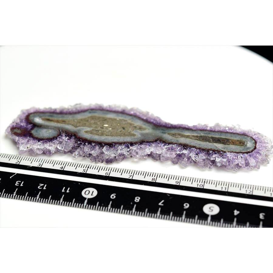 フラワーアメジスト スライス スタラクタイト 原石 ウルグアイ アルティガス産 紫水晶 アメジストクラスター Artigas Uruguay スタラクタイト 鍾乳石 |  | 03