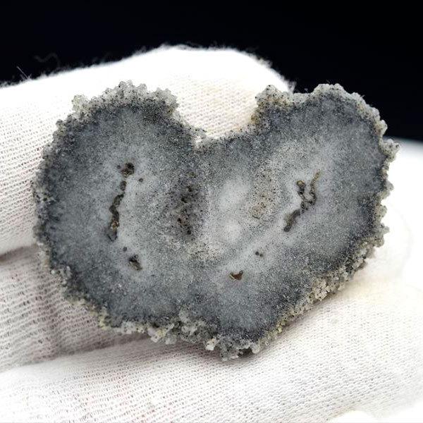 フラワーアメジスト ブラック スライス スタラクタイト 原石 ウルグアイ アルティガス産 紫水晶 ブラックアメジスト Artigas Uruguay 鍾乳石 天然石 | 