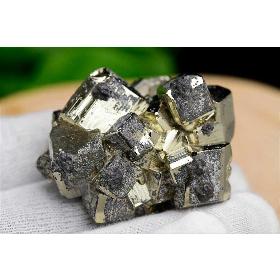 CUBO Huanzala パイライト 黄鉄鉱 クラスター 原石 (約103.9g