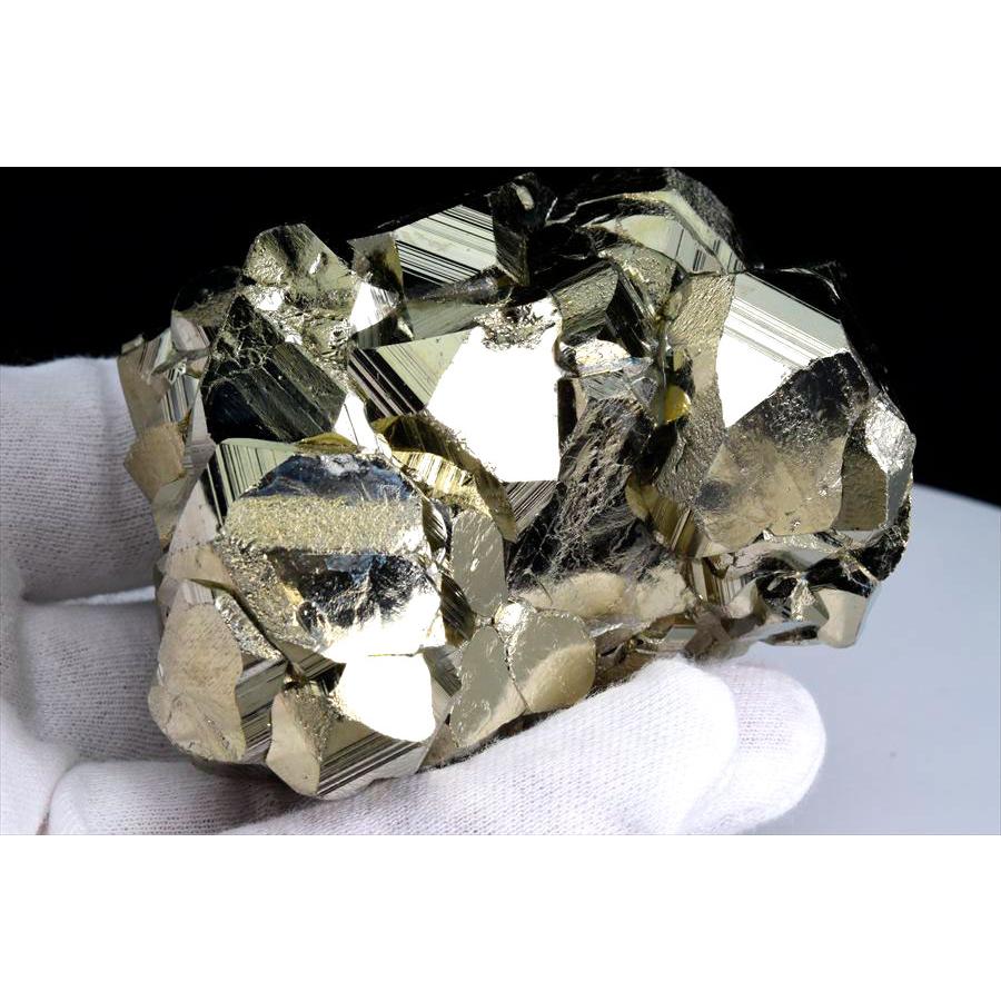 パイライト 黄鉄鉱 クラスター (約470.5g) 原石 極上の多面結晶の集合