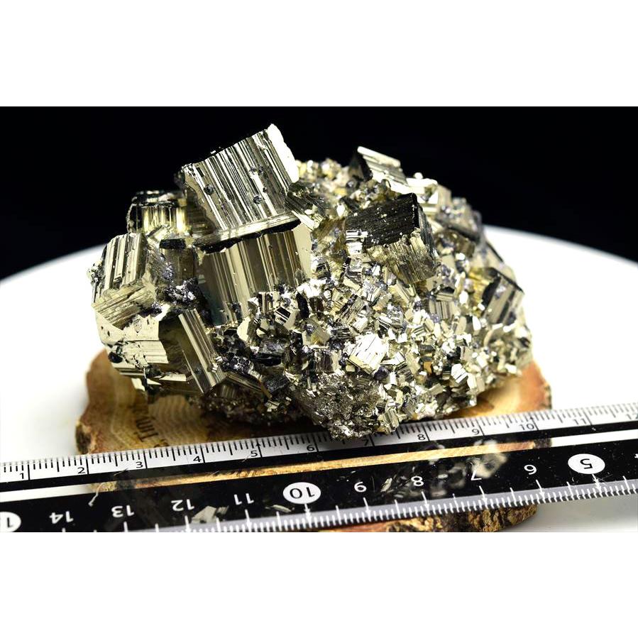 パイライト 黄鉄鉱 (約359g) クラスター ギラギラ結晶 原石