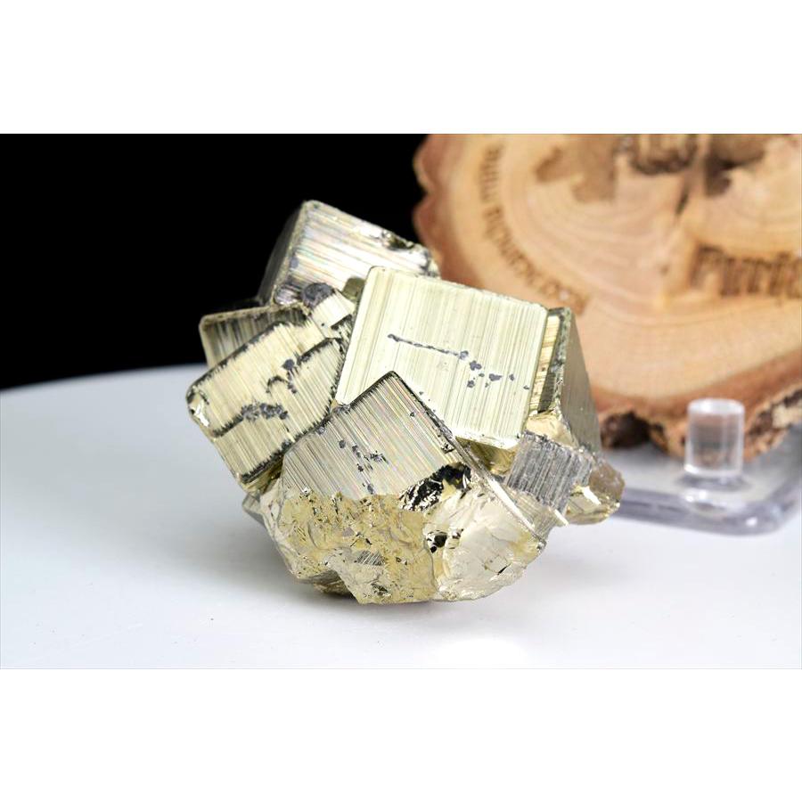 パイライト 黄鉄鉱 クラスター (約195.7g) 原石 ギラギラ結晶 CUBO