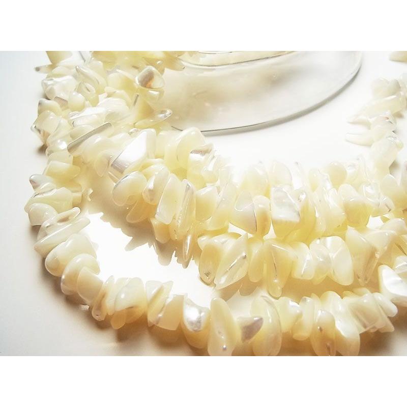 マザーオブパール (さざれ連：約90cm) ネックレス作成に 天然石  