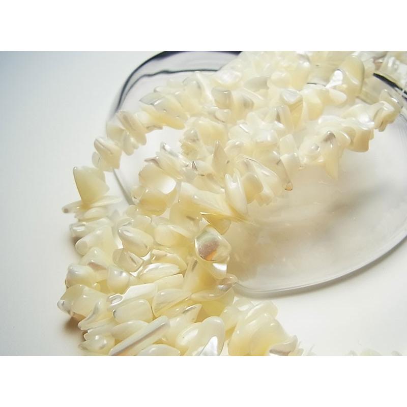 マザーオブパール (さざれ連：約90cm) ネックレス作成に 天然石  