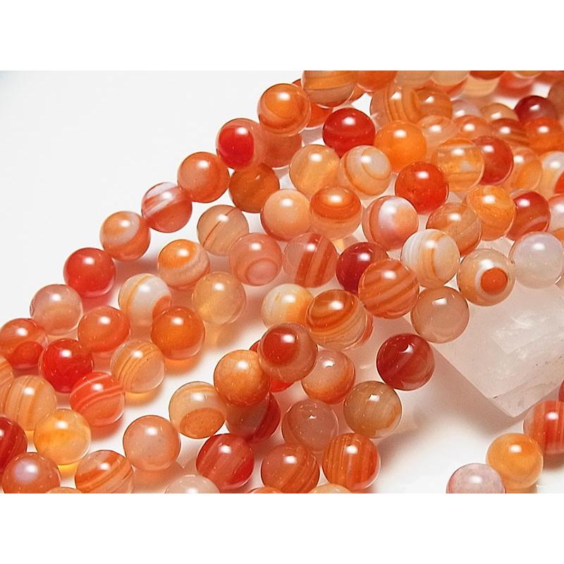 赤天眼 (約12mm珠連売り：一連約40cm) サードオニキス 天眼石 天眼