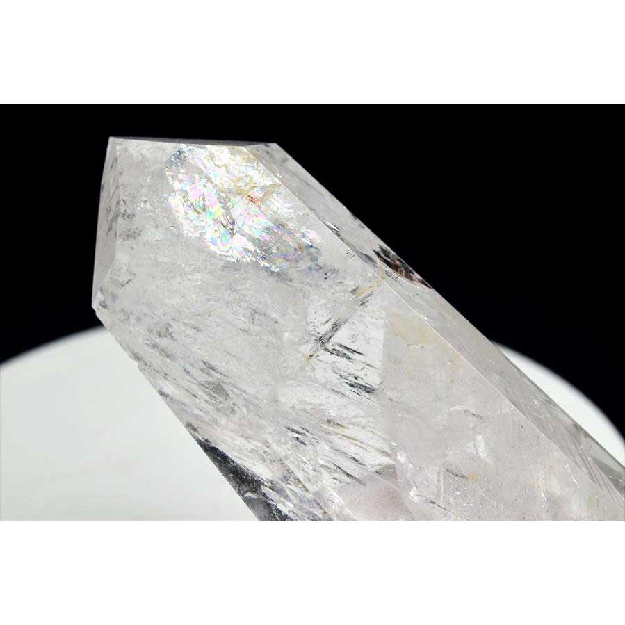 水晶 六角柱 ポリッシュ ポイント 虹入り (約645.5g) ブラジル
