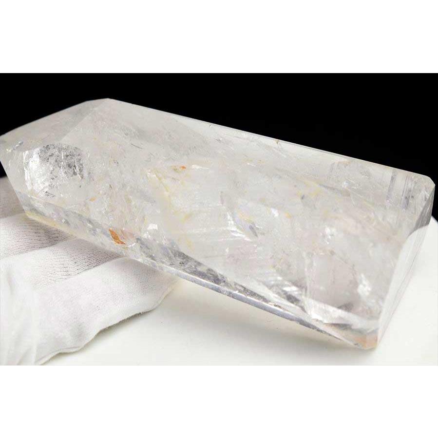水晶 六角柱 ポリッシュ ポイント 虹入り (約645.5g) ブラジル