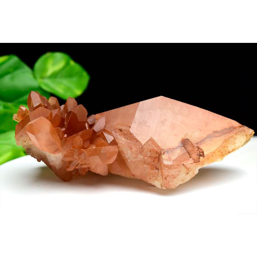 タンジェリンクォーツ 水晶 クラスター 原石 EXグレード (約576g