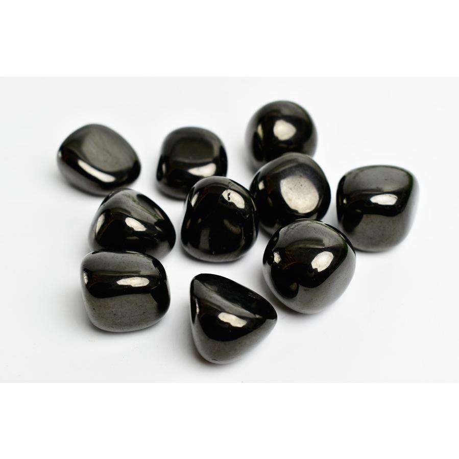 ジェット タンブル (1個) ロシア産 黒玉 タンブルストーン 磨き石