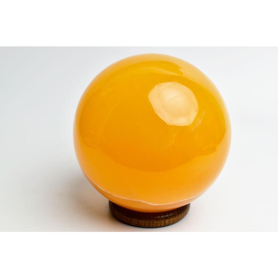 オレンジカルサイト AAAAA 丸玉 スフィア 置物 【最高級】【約125mm珠