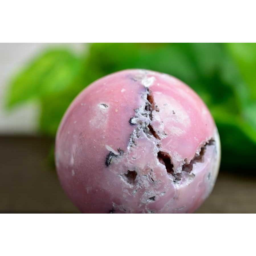 ピンクオパール 丸玉 (約57.5mm珠) スフィア 置物 パリゴルスカイト