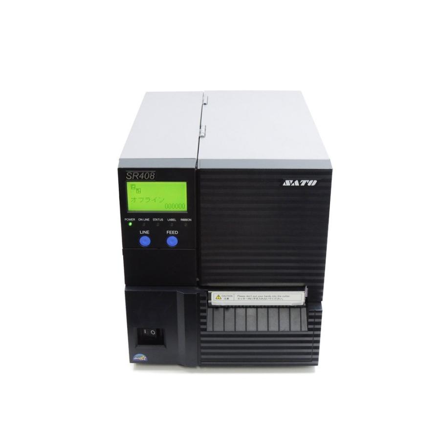 【中古】 SATO SR408-3+CT バーコードラベルプリンタ 履歴約25km