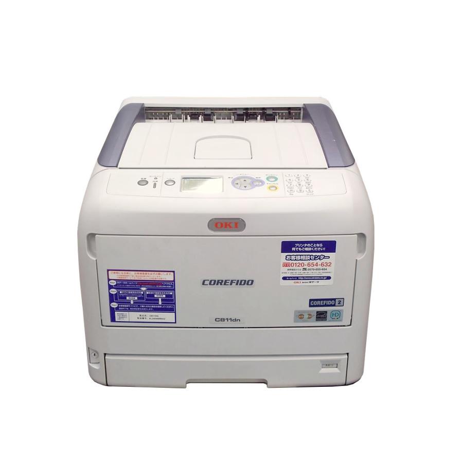法人向け】C811dn OKI A3カラーレーザープリンタ 16800枚【中古】本体 