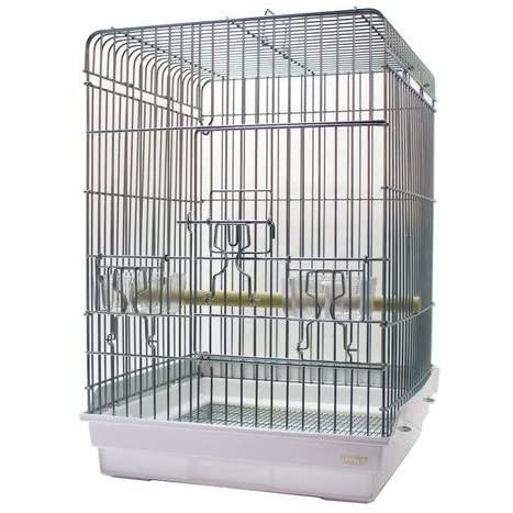最終値下げ鳥かご HOEI 465オカメ ホワイト オウム 銀メッキ 白 ケージ HOEI [即納在庫品] 鳥かご ケージ 465オカメ 1台 ホワイト 豊栄