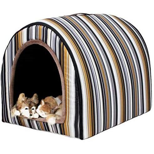 好評 Petstyle ドーム型 ペットハウス 室内 犬小屋 ベッド 犬 猫 ドームハウス 超巨大 Xxl ストライプ Xxlサイズ 日本産 Missbargainhuntress Com