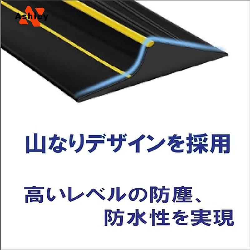 ゴムストリップ 車庫 ガレージ 駐車場 シャッター 雨/雪/埃/風 侵入防止 対策 滑り止めリッジ PVC素材 簡単取り付け コンクリート アスファルト 衝突 扉 隙間 フ | ブランド登録なし | 03