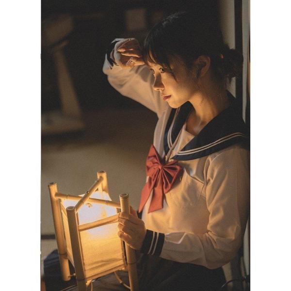 セーラー服上下 m44/中学校・高校□中間服 セーラー服165A 上下セット 赤2本線