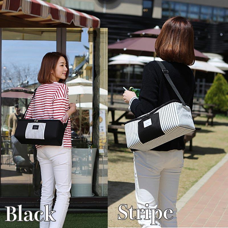 保冷バッグ クーラーバッグ 弁当 保冷 ランチバッグ 可愛い 横長 お弁当 保温 保冷 ストライプ Upshore Lb03 Upastorm Yahoo ショップ 通販 Yahoo ショッピング