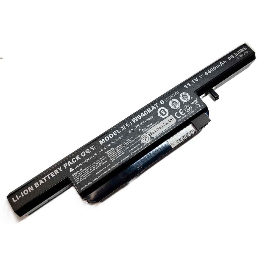 W540bat-6 11.1V 48.84Wh clevo 純正 ノート PC ノートパソコン 交換用バッテリー 充電池 | 