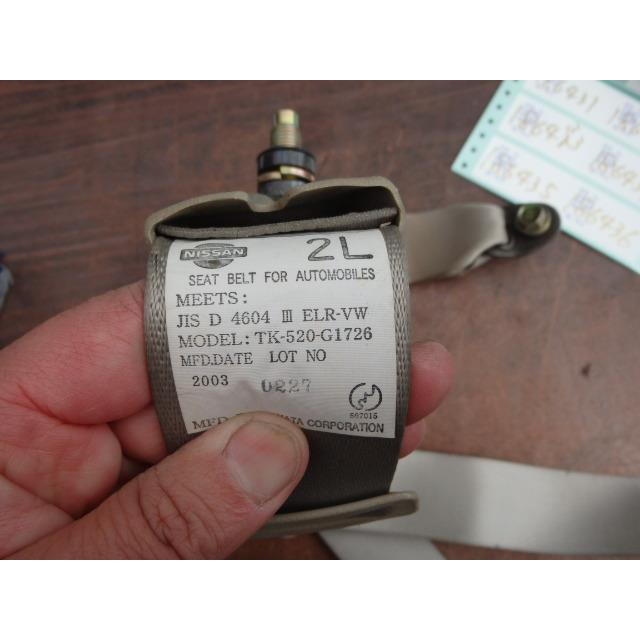 エルグランド UA-E51 シートベルト 3500 X VQ35-DE QX1 パール TK-520