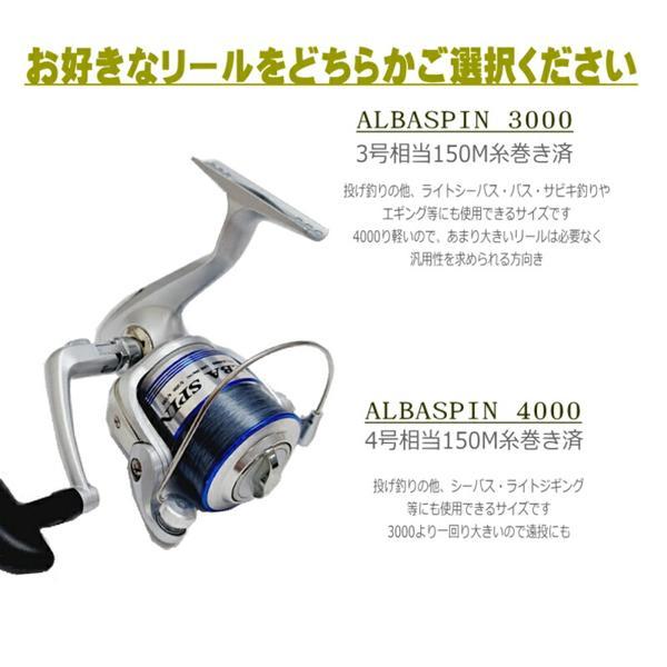 遠投タチウオ釣りセット 遠投 太刀魚 3-450 or 3-530 3000 3号-150m