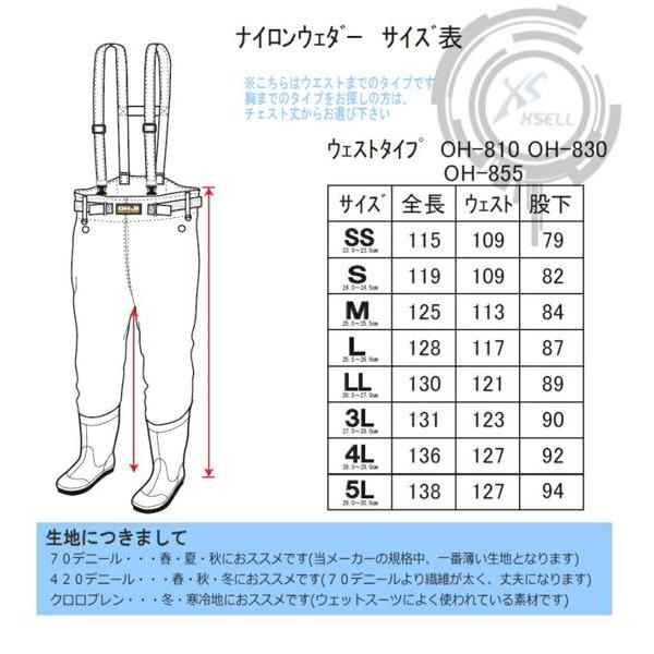 ラジアルソール ウエストハイ ウェーダー エクセル 補修キット付 OH