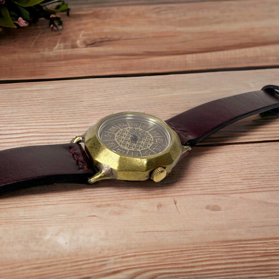 手作り腕時計】日本製 アンティーク 腕時計 真鍮 クオーツ