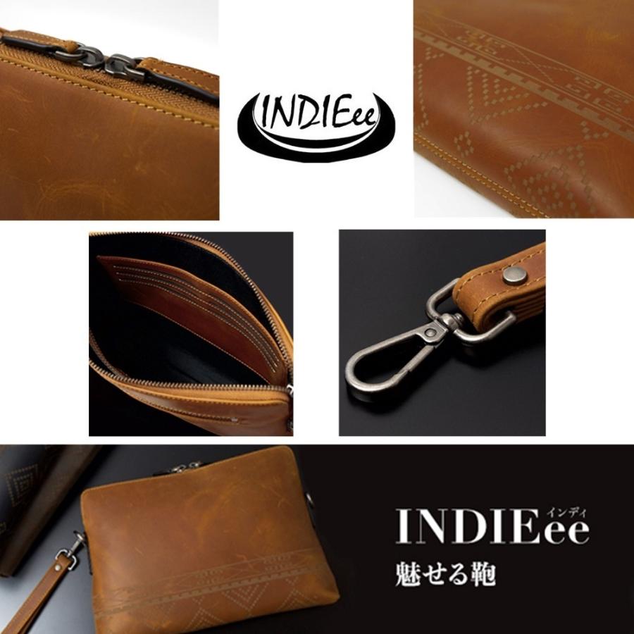 INDIEee インディ オルテガ ヌバックレザー クラッチバッグ ショルダー