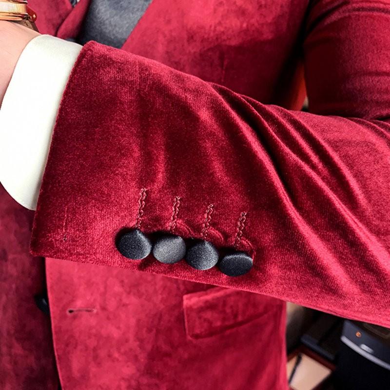 セットアップ　テーラードジャケット　3ピース　ベロア　90s　スーツ　パーティー ベロア タキシード スーツ メンズ 3P セットアップ スーツ