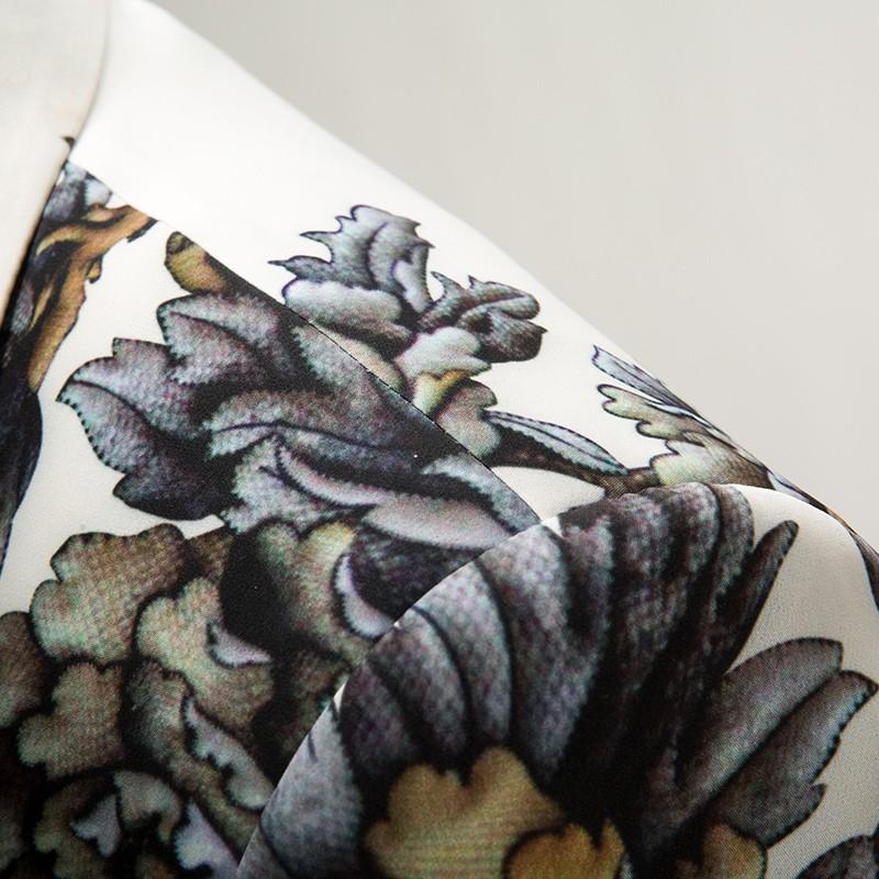 ボタニカル メンズ 3P スリーピース セットアップ スーツ 花柄 結婚