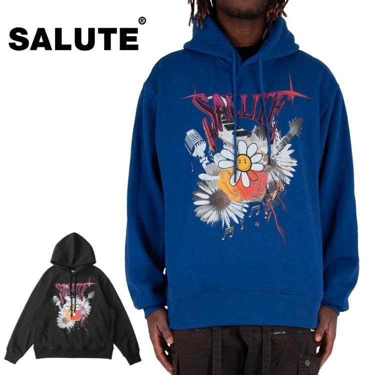 SALUTE サルーテ Flower Anarchy Hoodie パーカー フーディー ストリート カジュアル プリント メンズ レディース  ユニセックス :05406-001:UPPER GATE - 通販 - Yahoo!ショッピング